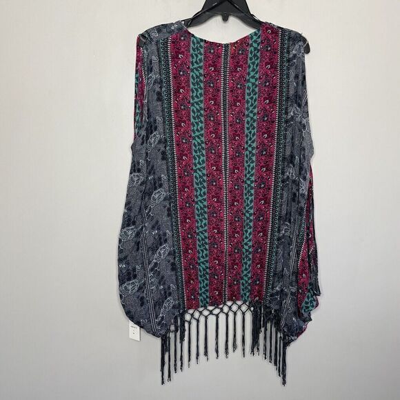 FOREVER 21 Sleeveless Top Womens S/M Open Cardigan NEW Fringe Detail Lightweight - Picture 4 of 9